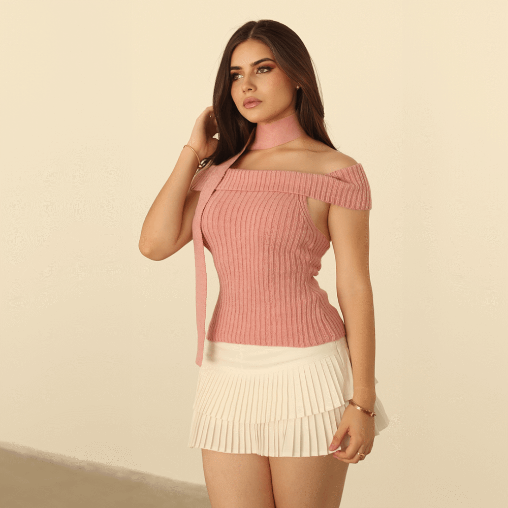 Scarf Mauve Top